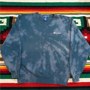 Champion Blue Tie-Dye Sweater